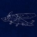 Picture of Airplane Navy II _GroupedProduct_Square_Mini_ _GroupedProduct_Square_Unframed_Print_Only_