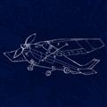 Picture of Airplane Navy II _GroupedProduct_Square_Mini_ _GroupedProduct_Square_Unframed_Print_Only_