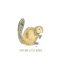 Picture of Stay Busy Beaver _GroupedProduct_Square_Mini_ _GroupedProduct_Square_Unframed_Print_Only_