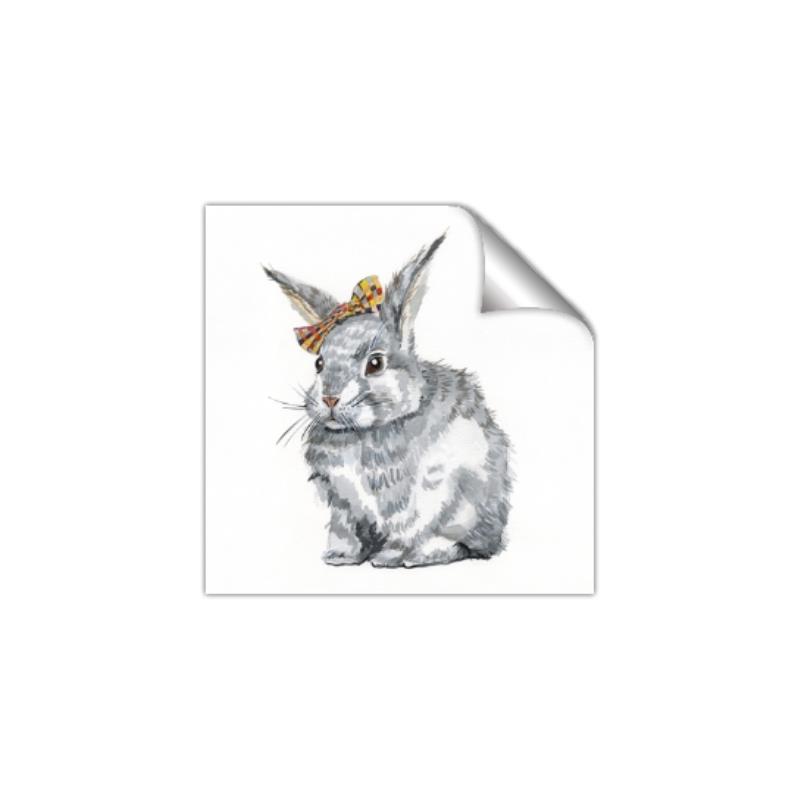 Picture of Baby Grey Bunny _GroupedProduct_Square_Mini_ _GroupedProduct_Square_Unframed_Print_Only_