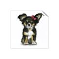 Picture of Pink Bow Chihuahua  _GroupedProduct_Square_Mini_ _GroupedProduct_Square_Unframed_Print_Only_