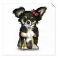 Picture of Pink Bow Chihuahua  _GroupedProduct_Square_Mini_ _GroupedProduct_Square_Unframed_Print_Only_