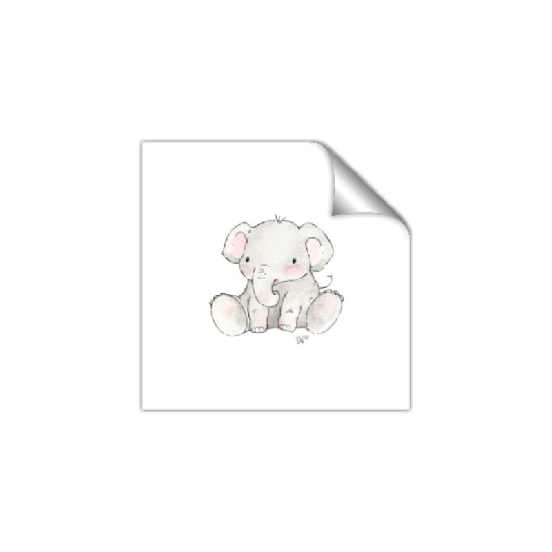 Picture of Baby Elephant _GroupedProduct_Square_Mini_ _GroupedProduct_Square_Unframed_Print_Only_