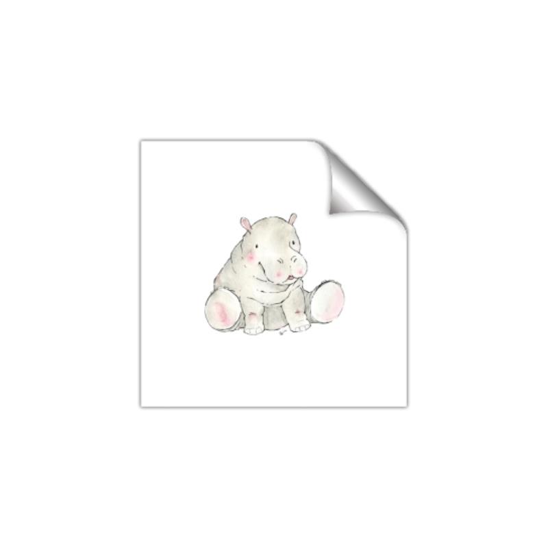 Picture of Baby Hippo _GroupedProduct_Square_Mini_ _GroupedProduct_Square_Unframed_Print_Only_