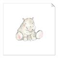 Picture of Baby Hippo _GroupedProduct_Square_Mini_ _GroupedProduct_Square_Unframed_Print_Only_