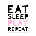 Picture of Eat Sleep Play Repeat Pink _GroupedProduct_Rectangle_Portrait_Mini_ _GroupedProduct_Rectangle_Portrait_Unframed_Print_Only_