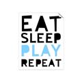 Picture of Eat Sleep Play Repeat Blue _GroupedProduct_Rectangle_Portrait_Mini_ _GroupedProduct_Rectangle_Portrait_Unframed_Print_Only_