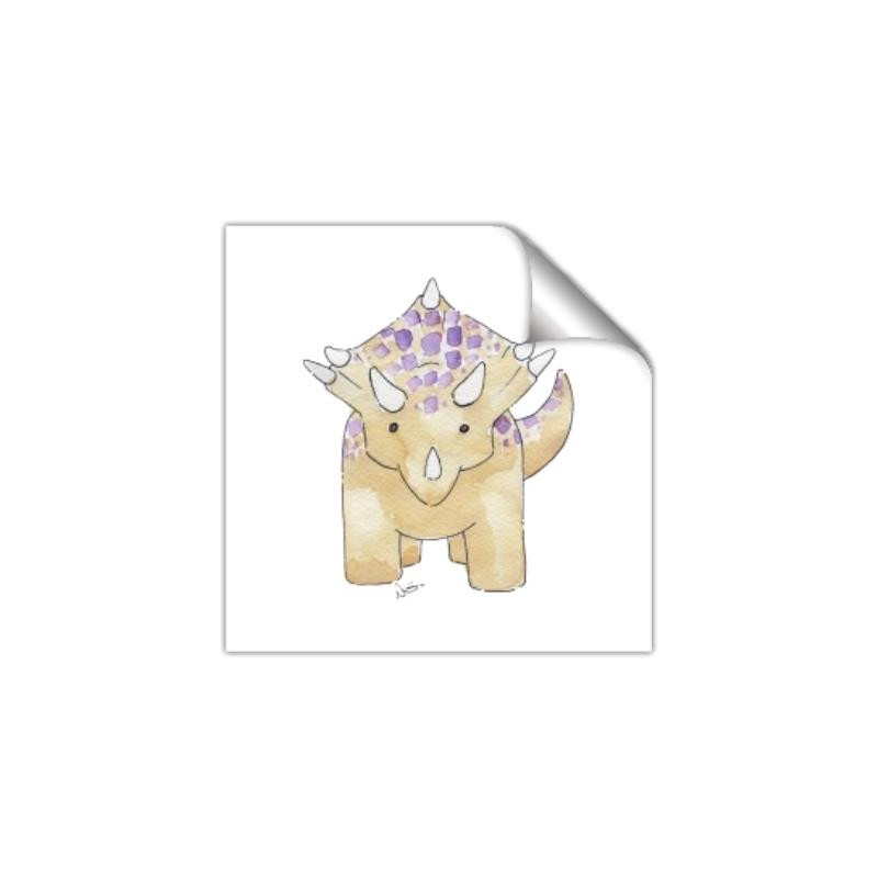 Picture of Baby Triceratops _GroupedProduct_Square_Mini_ _GroupedProduct_Square_Unframed_Print_Only_