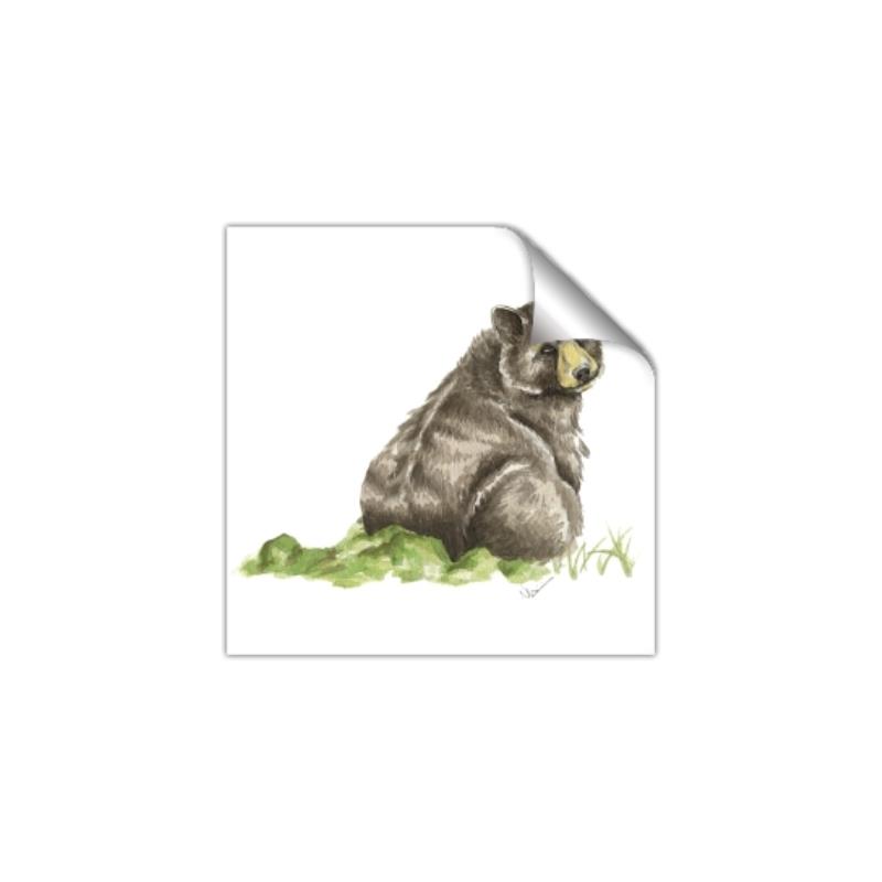Picture of Bear in grass _GroupedProduct_Square_Mini_ _GroupedProduct_Square_Unframed_Print_Only_
