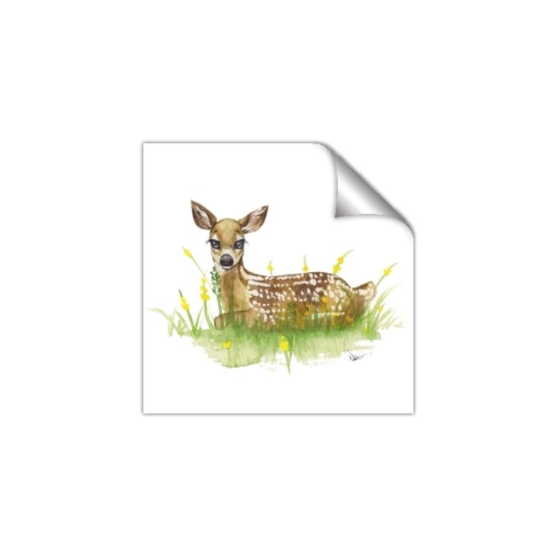 Picture of Deer in grass _GroupedProduct_Square_Mini_ _GroupedProduct_Square_Unframed_Print_Only_