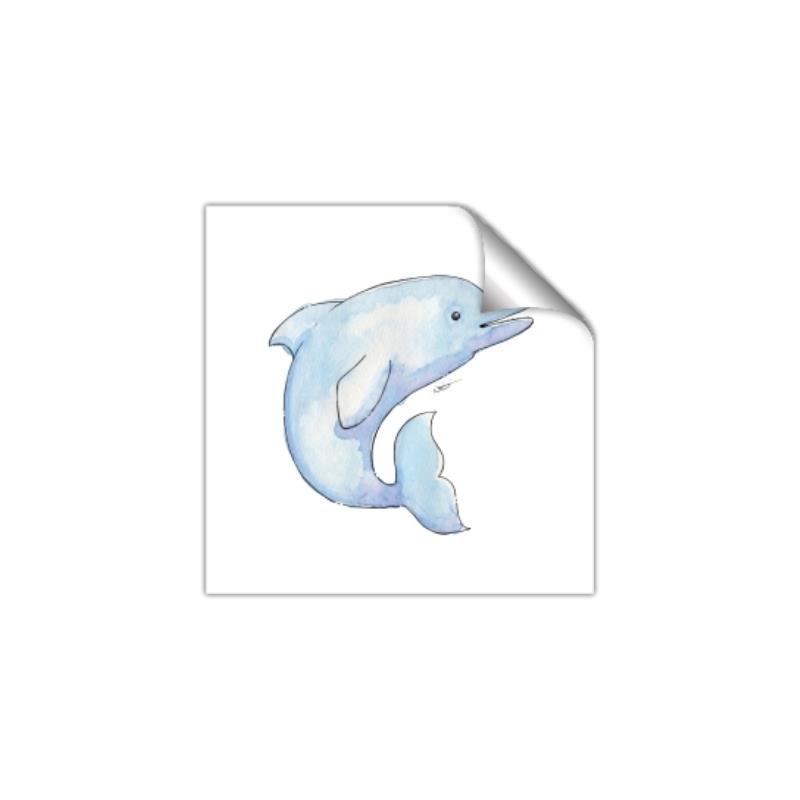 Picture of Blue Dolphin _GroupedProduct_Square_Mini_ _GroupedProduct_Square_Unframed_Print_Only_