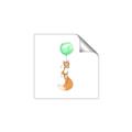 Picture of Balloon Fox _GroupedProduct_Square_Mini_ _GroupedProduct_Square_Unframed_Print_Only_