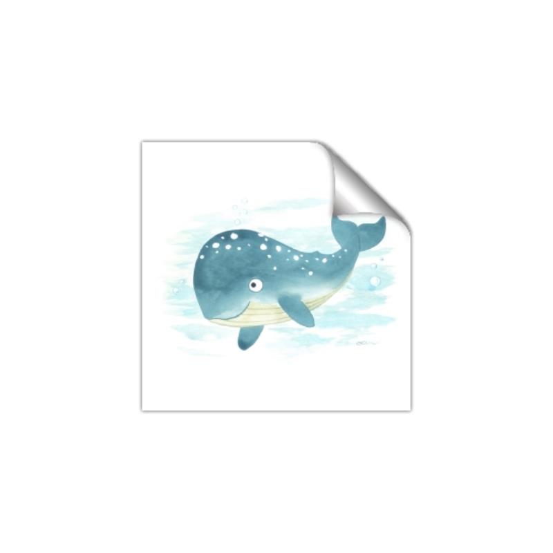Picture of Baby Blue Whale _GroupedProduct_Square_Mini_ _GroupedProduct_Square_Unframed_Print_Only_
