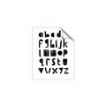 Picture of Black Letter Alphabet _GroupedProduct_Rectangle_Portrait_Mini_ _GroupedProduct_Rectangle_Portrait_Unframed_Print_Only_