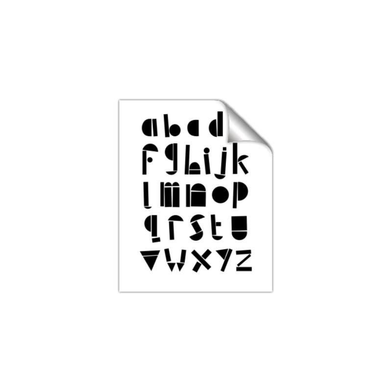 Picture of Black Letter Alphabet _GroupedProduct_Rectangle_Portrait_Mini_ _GroupedProduct_Rectangle_Portrait_Unframed_Print_Only_