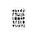 Picture of Black Letter Alphabet _GroupedProduct_Rectangle_Portrait_Mini_ _GroupedProduct_Rectangle_Portrait_Unframed_Print_Only_