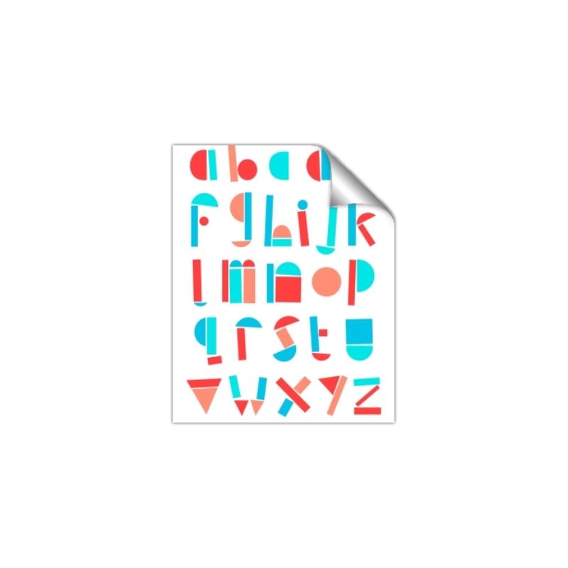 Picture of Multi Color Block Alphabet _GroupedProduct_Rectangle_Portrait_Mini_ _GroupedProduct_Rectangle_Portrait_Unframed_Print_Only_