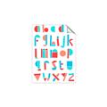 Picture of Multi Color Block Alphabet _GroupedProduct_Rectangle_Portrait_Mini_ _GroupedProduct_Rectangle_Portrait_Unframed_Print_Only_
