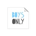 Picture of Boys Only Blue _GroupedProduct_Square_Mini_ _GroupedProduct_Square_Unframed_Print_Only_