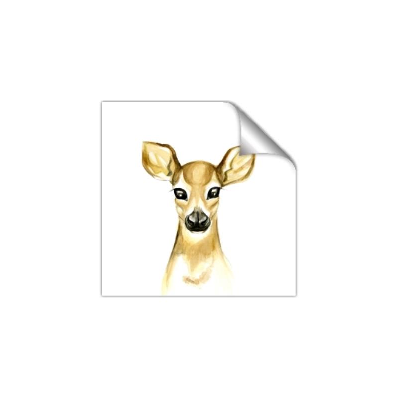 Picture of Woodland Doe _GroupedProduct_Square_Mini_ _GroupedProduct_Square_Unframed_Print_Only_