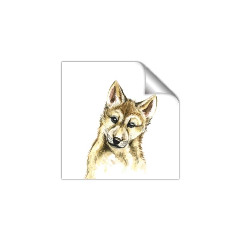 Picture of Woodland Wolf _GroupedProduct_Square_Mini_ _GroupedProduct_Square_Unframed_Print_Only_