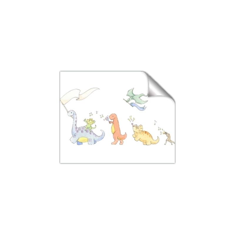 Picture of Dino Parade I _GroupedProduct_Rectangle_Landscape_Mini_ _GroupedProduct_Rectangle_Landscape_Unframed_Print_Only_