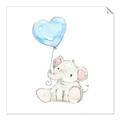 Picture of Heart Balloon Elephant _GroupedProduct_Square_Mini_ _GroupedProduct_Square_Unframed_Print_Only_