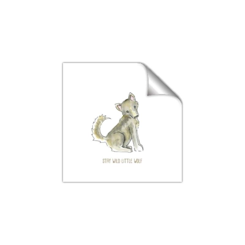 Picture of Stay Wild Wolf _GroupedProduct_Square_Mini_ _GroupedProduct_Square_Unframed_Print_Only_
