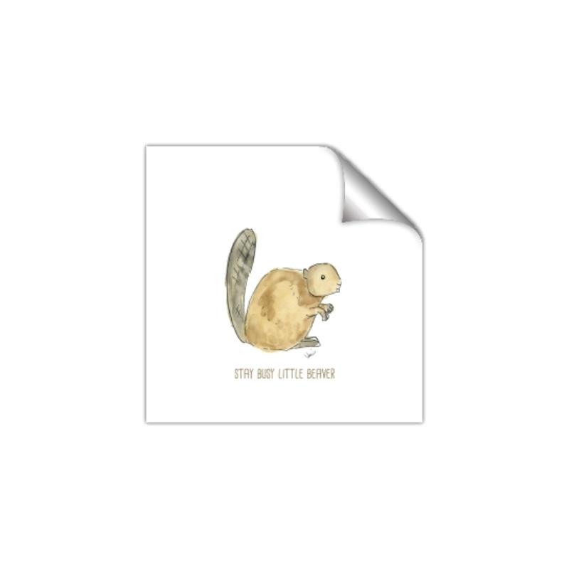 Picture of Stay Busy Beaver _GroupedProduct_Square_Mini_ _GroupedProduct_Square_Unframed_Print_Only_