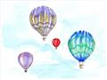 Picture of Hot Air Balloon II _GroupedProduct_Rectangle_Landscape_Mini_ _GroupedProduct_Rectangle_Landscape_Unframed_Print_Only_