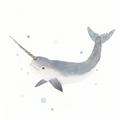 Picture of Narwhal _GroupedProduct_Square_Mini_ _GroupedProduct_Square_Unframed_Print_Only_