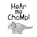 Picture of Hear me Chomp Gray _GroupedProduct_Square_Mini_ _GroupedProduct_Square_Unframed_Print_Only_