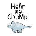 Picture of Hear me Chomp Blue _GroupedProduct_Square_Mini_ _GroupedProduct_Square_Unframed_Print_Only_