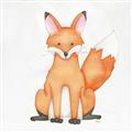 Picture of Nursery Fox _GroupedProduct_Square_Mini_ _GroupedProduct_Square_Unframed_Print_Only_