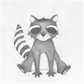 Picture of Nursery Raccoon _GroupedProduct_Square_Mini_ _GroupedProduct_Square_Unframed_Print_Only_