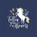 Picture of Follow your Dreams Unicorn _GroupedProduct_Square_Mini_ _GroupedProduct_Square_Unframed_Print_Only_