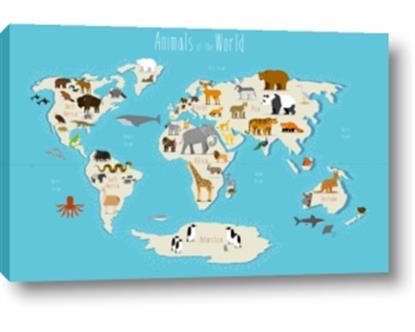 Picture of Animals Map of the World