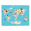 Picture of Animals Map of the World _GroupedProduct_Rectangle_Landscape_Canvas_