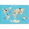 Picture of Animals Map of the World _GroupedProduct_Rectangle_Landscape_Canvas_