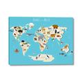 Picture of Animals Map of the World _GroupedProduct_Rectangle_Landscape_Canvas_
