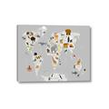 Picture of Animals Map Grey _GroupedProduct_Rectangle_Landscape_Canvas_