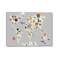 Picture of Animals Map Grey _GroupedProduct_Rectangle_Landscape_Canvas_