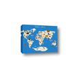 Picture of Animals Map Blue _GroupedProduct_Rectangle_Landscape_Canvas_