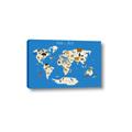 Picture of Animals Map Blue _GroupedProduct_Rectangle_Landscape_Canvas_