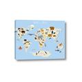 Picture of Animals Map Light Blue _GroupedProduct_Rectangle_Landscape_Canvas_