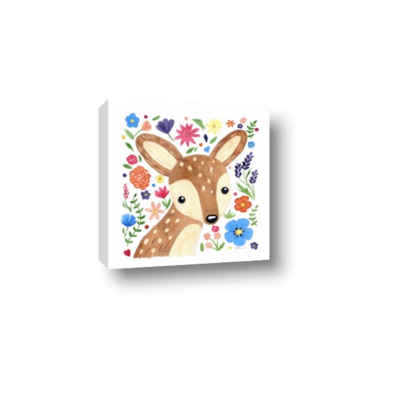 Picture of In the Garden Deer _GroupedProduct_Square_Mini_ _GroupedProduct_Square_Canvas_