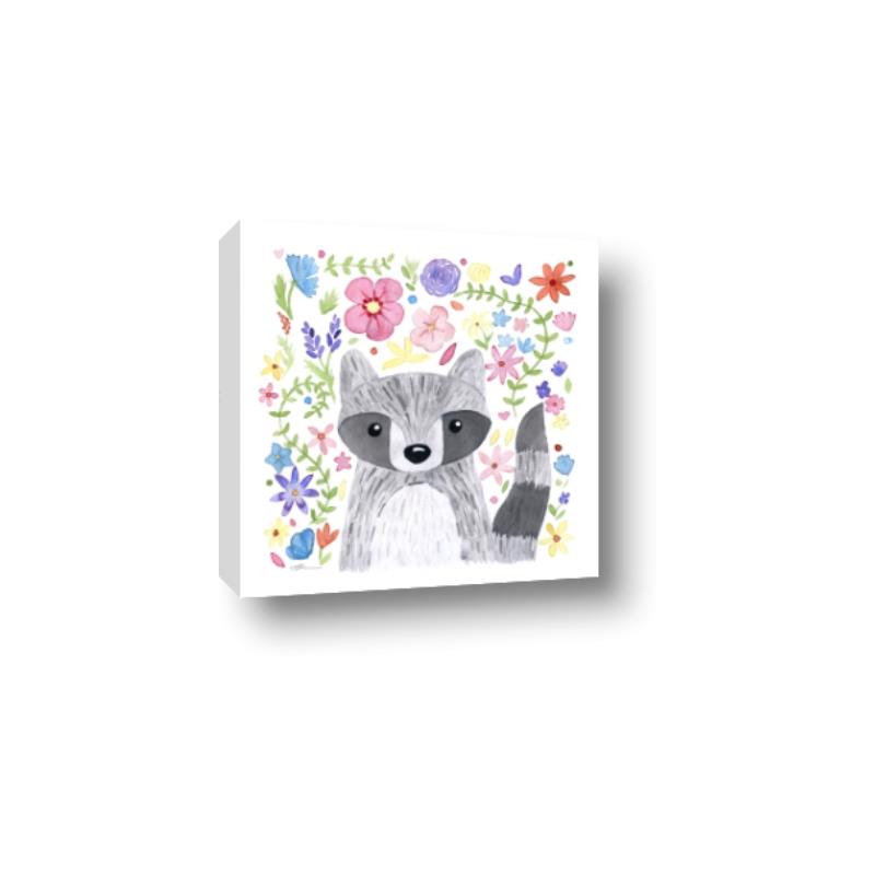 Picture of In the Garden Raccoon _GroupedProduct_Square_Mini_ _GroupedProduct_Square_Canvas_