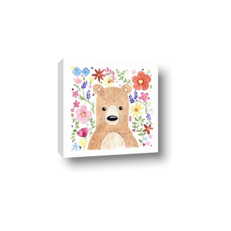 Picture of In the Garden Bear _GroupedProduct_Square_Mini_ _GroupedProduct_Square_Canvas_