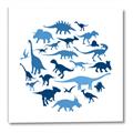 Picture of Dino Party Blue _GroupedProduct_Square_Mini_ _GroupedProduct_Square_Canvas_