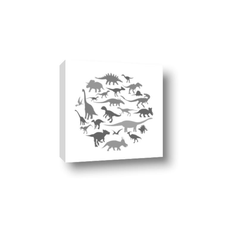 Picture of Dino Party Gray _GroupedProduct_Square_Mini_ _GroupedProduct_Square_Canvas_